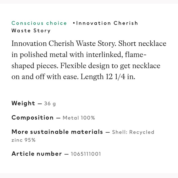 H&M Innovation Neck Short Necklace - Picture 3 of 3